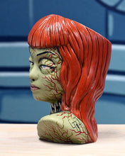 Load image into Gallery viewer, &quot;Infected&quot; Ghoul Girl Tiki Mug - Red Hair, Blue eyes
