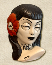 Load image into Gallery viewer, Ghoul Girl Tiki Mug Import - Black Hair
