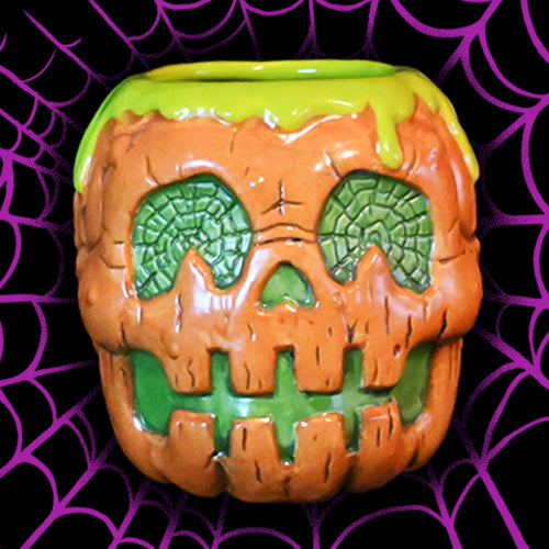 Pumpkin Skull Tiki Mug - Orange