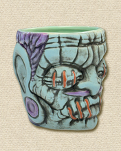 Load image into Gallery viewer, Shrunken Head Import Tiki Mug - Blue

