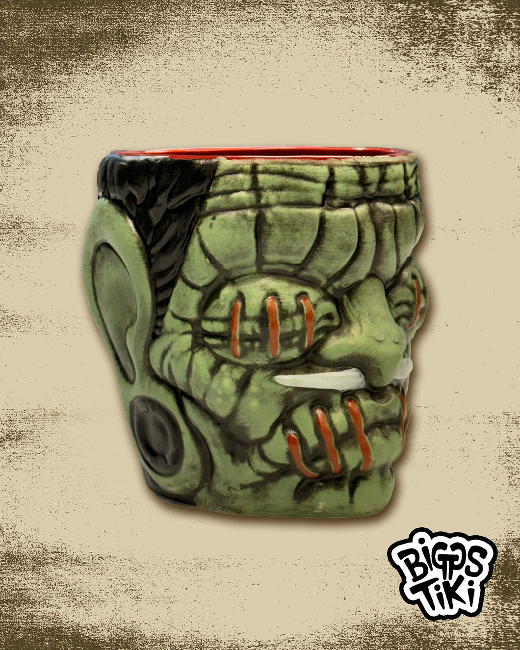 Shrunken Head Import Tiki Mug - Green