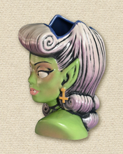 Load image into Gallery viewer, Vamp Ghoul AP 1/1 - Green/Purple Stoneware

