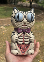 Load image into Gallery viewer, Cut Guts Tiki Mug - White Tiger Striped Stoneware
