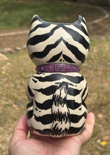 Load image into Gallery viewer, Cut Guts Tiki Mug - White Tiger Striped Stoneware
